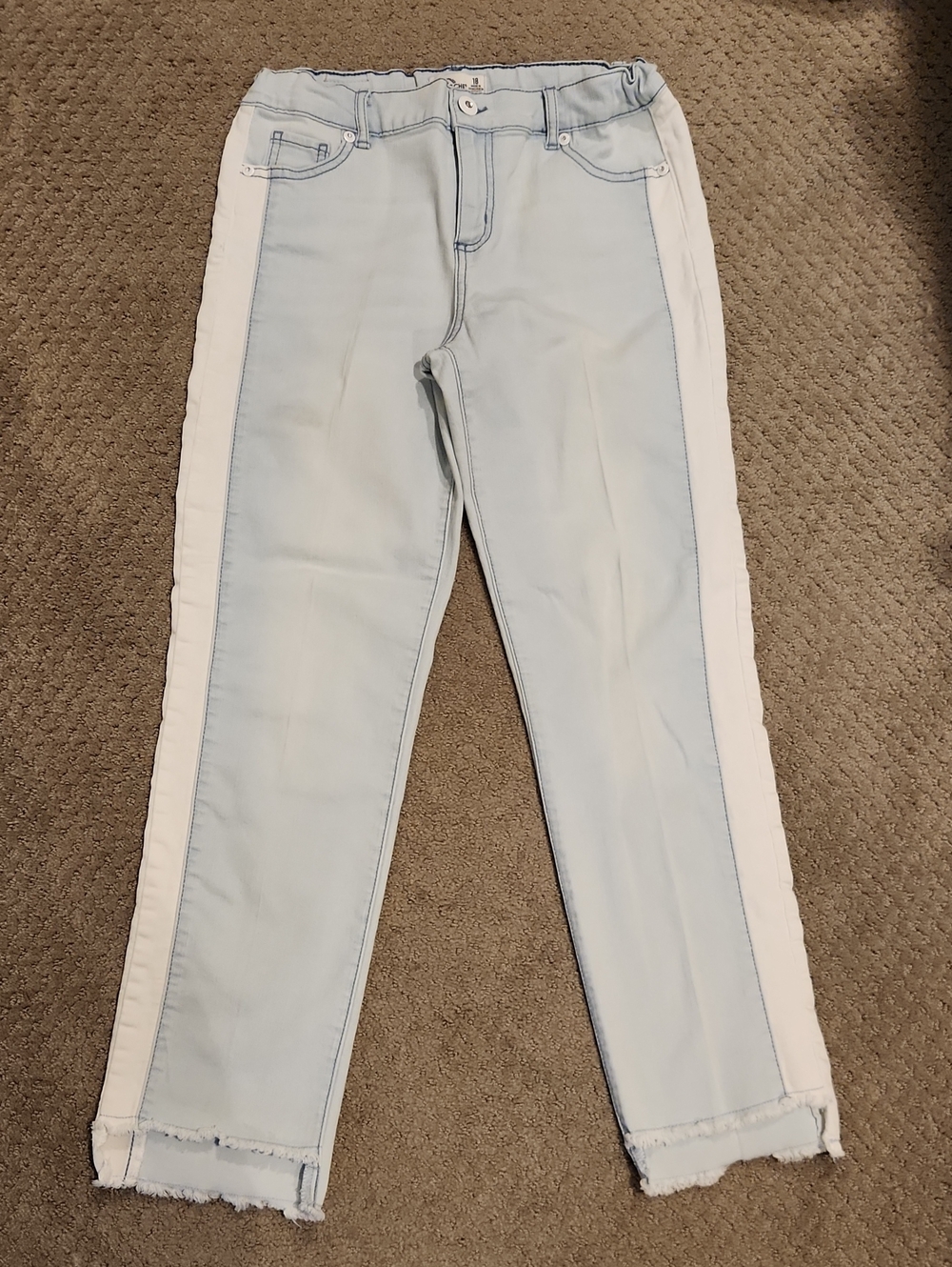 Jordache Light Blue Jeans with White Side Stripes